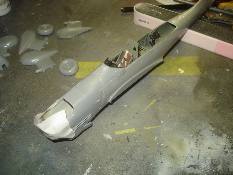 Nose glued to the fuselage.